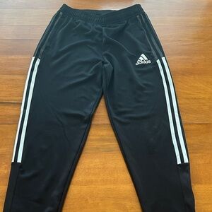 adidas Black Joggers with White 3-Stripes